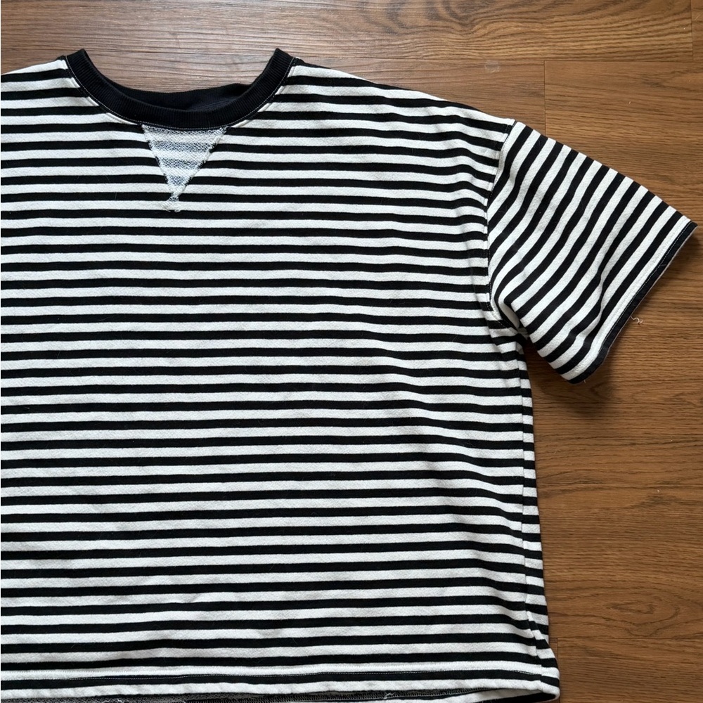 FREE PEOPLE black and white oversized tee